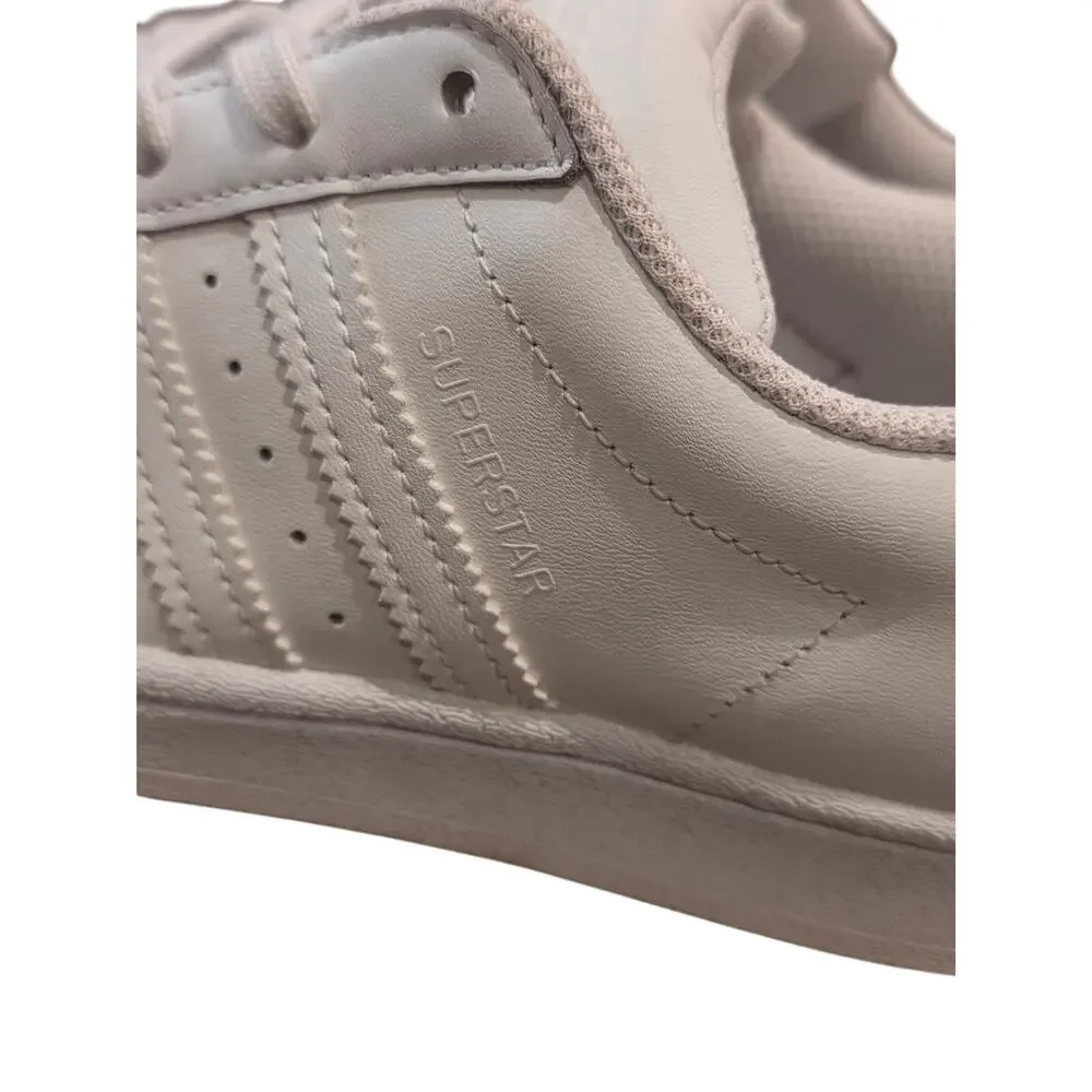 Adidas Superstar Womens 7.5 White‎ Leather Shell Toe Sneakers FW2294